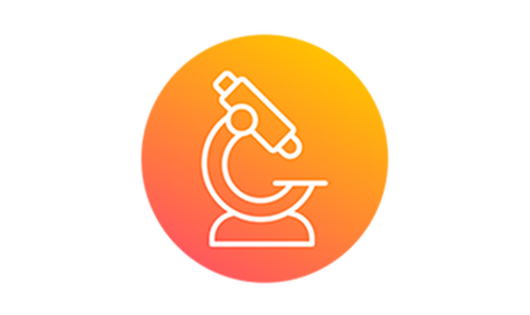Novartis Icon Microscope Roundel Orange RGB